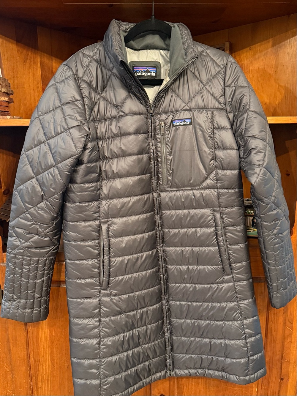 Patagonia Women's Gray Quilted Long Puffer Coat